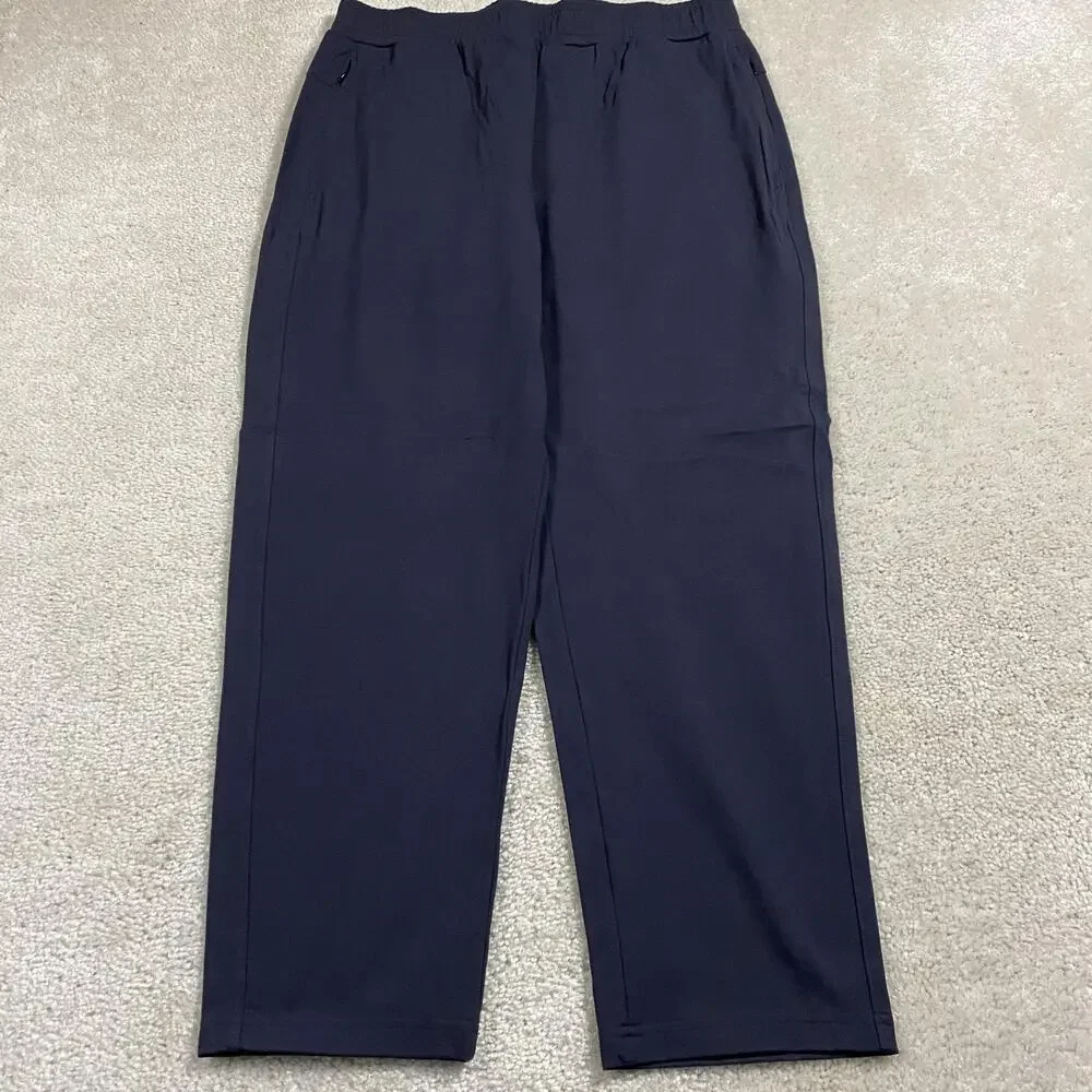 Public Rec Pants Mens 34x28 Navy Nylon Stretch Elastic Waist Travel Golf Tech